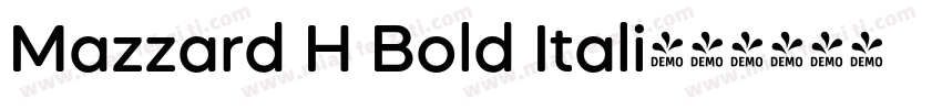 Mazzard H Bold Itali字体转换